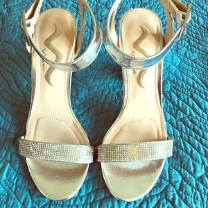 Nina Rhinestone Silver Shoes